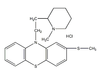 thioridazine hydrochloride structural formula