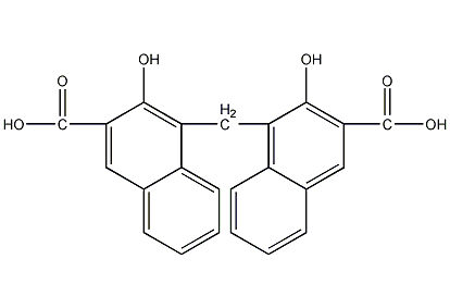 Pamoic acid structural formula