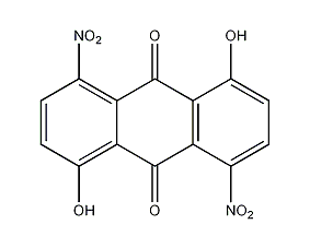 1,5-dihydroxy-4,8-dinitroanthraquinone structural formula