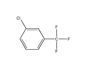 structural formula of m-chlorotrifluorotoluene