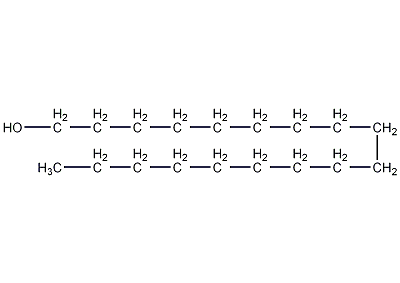 Structural formula of n-octadecanol