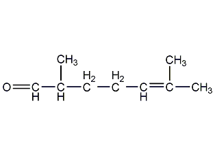 2,6-dimethyl-5-heptenal structural formula