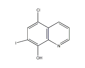 5-chloro-8-hydroxy-7-iodoquinoline structural formula