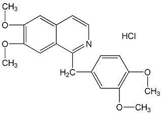 structural formula of papaverine hydrochloride