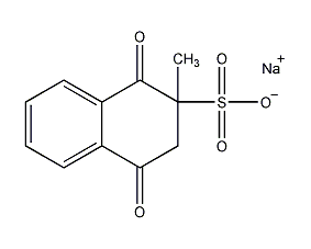 2-Methyl-1,4-naphthoquinone sodium hydrogen sulfate structural formula