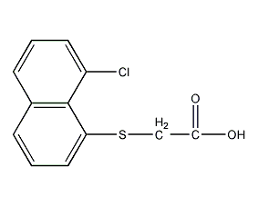 2-(8-chloro-1-naphthylthio)acetic acid structural formula