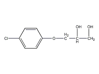 3-(4-chlorophenoxy)-1,2-propanediol structural formula