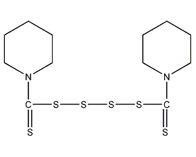 1,1'-(tetrathiobicarbonylthio)bipiperidine structural formula