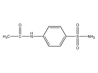 structural formula of p-acetamidobenzenesulfonamide