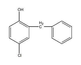 2-benzyl-4-chlorophenol structural formula