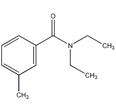 N,N-diethyl m-toluamide structural formula