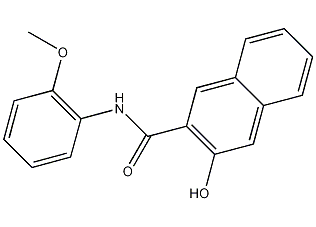 3-hydroxy-N-(2-methoxyphenyl)-2-naphthylcarboxamide structural formula