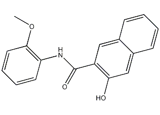3-hydroxy-N-(2-methoxyphenyl)-2-naphthylcarboxamide structural formula  