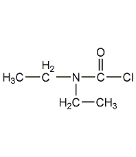 N,N-diethylcarbamoyl chloride structural formula