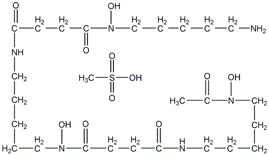 Desferrioxamine mesylate structural formula
