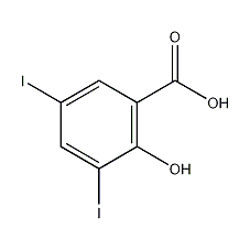 3,5-diiodosalicylic acid structural formula