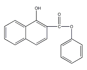 Hydroxy-2-phenyl naphthoate structural formula
