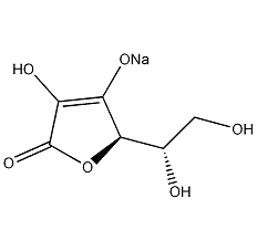 Ascorbic acid sodium salt structural formula