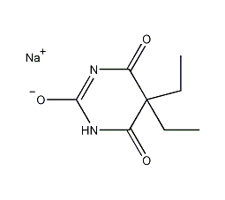Barbiturate sodium salt structural formula