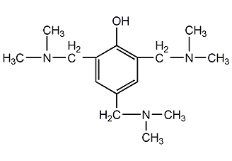 2,4,6-tris(dimethylaminomethyl)phenol structural formula