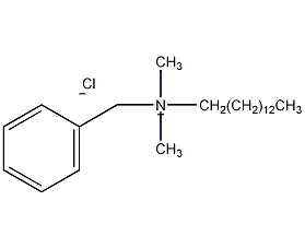 Benzyldimethyltetradecyl ammonium chloride structural formula