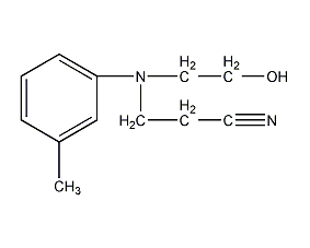 n-2-cyanoethyl-n-2-hydroxyethyl-m-toluidine structural formula