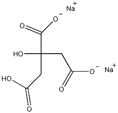 Citrate disodium salt structural formula