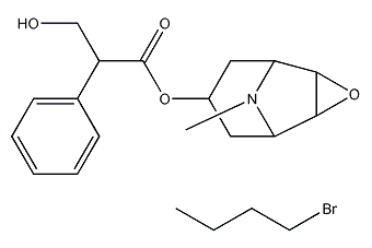 Structural formula of scopolamine butyrate