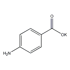 Potassium para-aminobenzoate structural formula