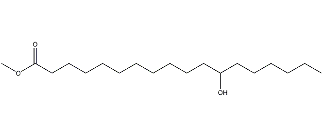 DL-12-Hydroxyoctadecanoic acid methyl ester structural formula