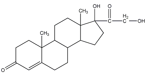 Deoxycortisone structural formula
