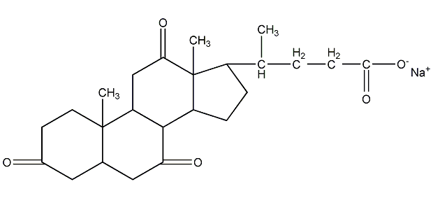 Sodium dehydrocholate structural formula