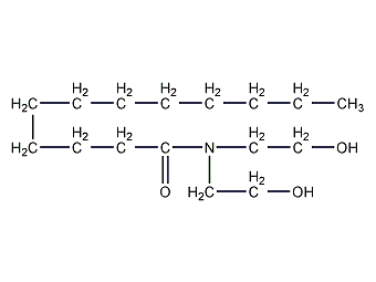 N,N-diethanoldodecamide structural formula