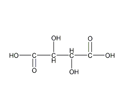 D-(-)-tartaric acid structural formula