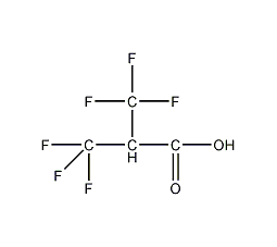 3,3,3-trifluoro-2-(trifluoromethyl)propionic acid structural formula
