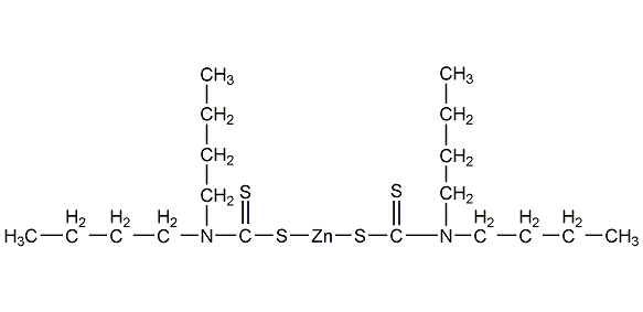 zinc dibutyldithiocarbamate structural formula
