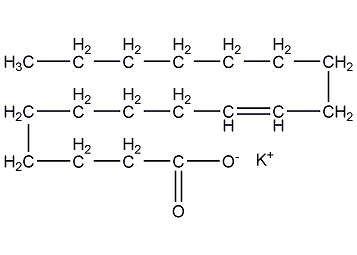 Potassium oleate structural formula