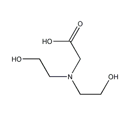 N,N-bis(2-hydroxyethyl)glycine structural formula