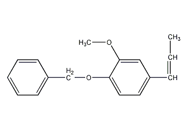 1-benzyloxy-2-methoxy-4-(1-propenyl)benzene structural formula