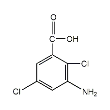 3-amino-2,5-dichlorobenzoic acid structural formula