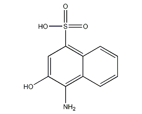 4-amino-3-hydroxy-1-naphthalenesulfonic acid structural formula