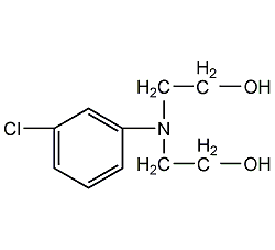 N,N-bis(2-hydroxyethyl)-3-chloroaniline structural formula