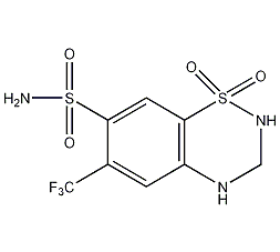 Hydrofluorothiazide structural formula