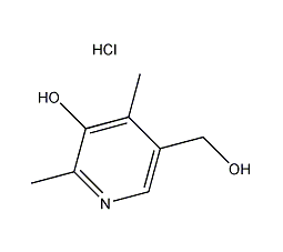 Structural formula of 4-deoxypyridoxine hydrochloride