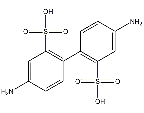 4,4'-diamino-3.3'-biphenyldisulfonic acid structural formula