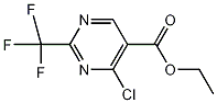 4-chloro-2-trifluoromethylpyrimidine-5-carboxylic acid ethyl ester structural formula