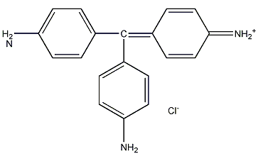 structural formula of pararosaniline hydrochloride