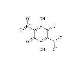 2,5-dihydroxy-3,6-dinitro-1,4-benzoquinone structural formula