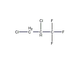 2,3-Dichloro-1,1,1-trifluoropropane structural formula