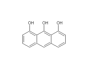 1,8,9-trihydroxyanthracene structural formula